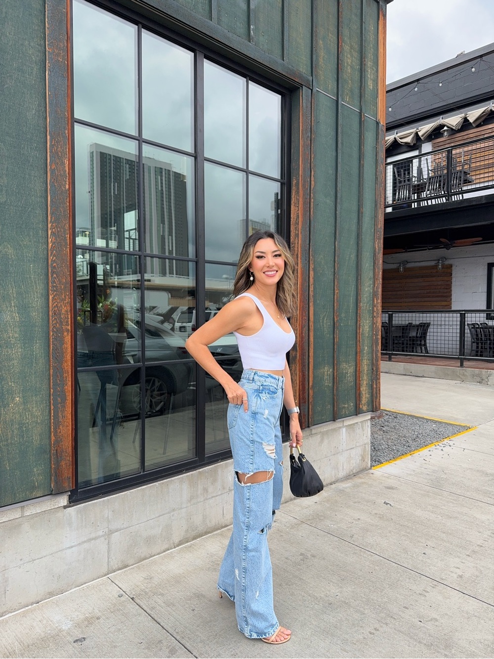 Zara High-Rise Light Blue Distressed Women’s Jeans